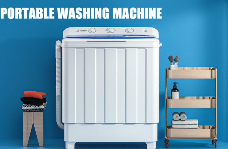 Movers & Shakers in Appliances, On Amazon, Only $279 – Top – Notch Best Portable Washing Machine, 28lbs Twin Tub Washer Mini Compact Laundry Machine with Drain Pump, Semi-automatic 18lbs Washer 10lbs Spinner Combo for Dorms, Apartments, RVs