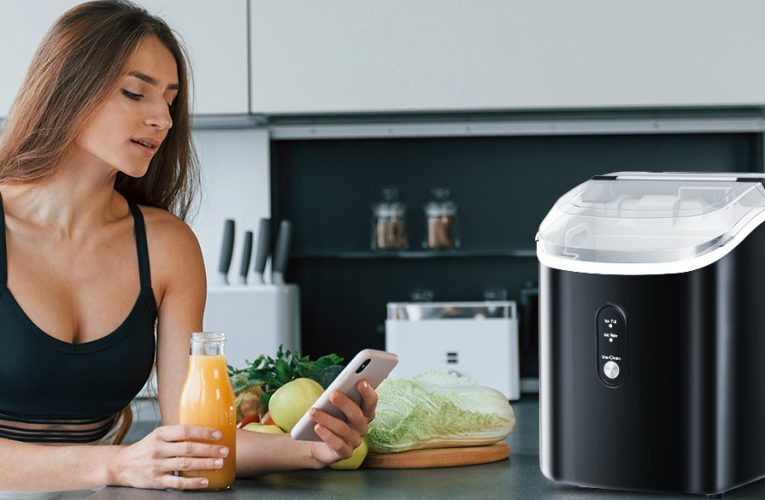 Movers & Shakers in Appliances, On Amazon, Only $199 – Top – Notch Best Nugget Countertop Ice Maker with Soft Chewable Pellet Ice, Automatic 34Lbs/24H,Pebble Portable Ice Machine with Ice Scoop, Self-Cleaning, One-Click Operation, for Kitchen,Office, Bar(Highlight Black)