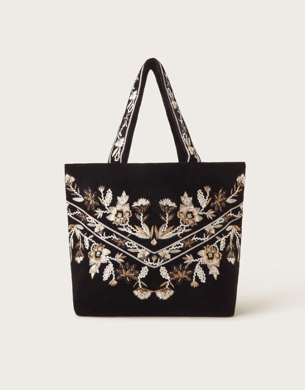 Monsoon Phoebe Floral Embroidered Tote Bag