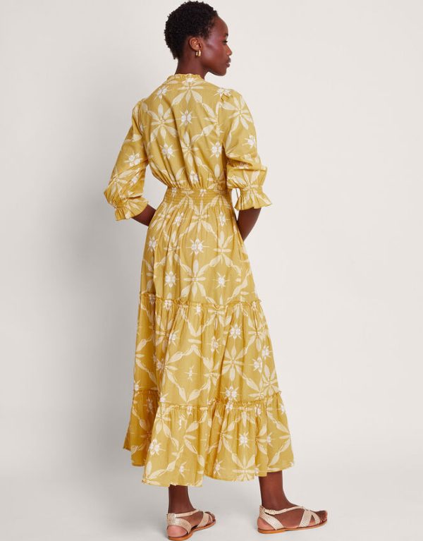 Monsoon La Galeria Elefante Print Dress Yellow - Image 5